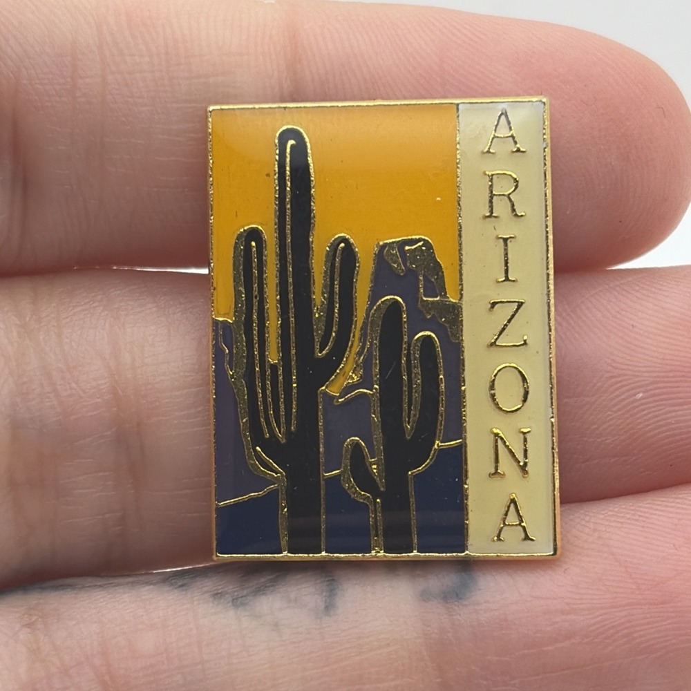 Arizona Cactus Cacti Desert Scene United States Of America Lapel Hat Pin